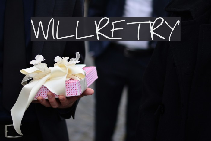 WILLRETRY Font examples