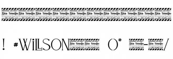 WILLSON Personal Use Font OTHER CHARS