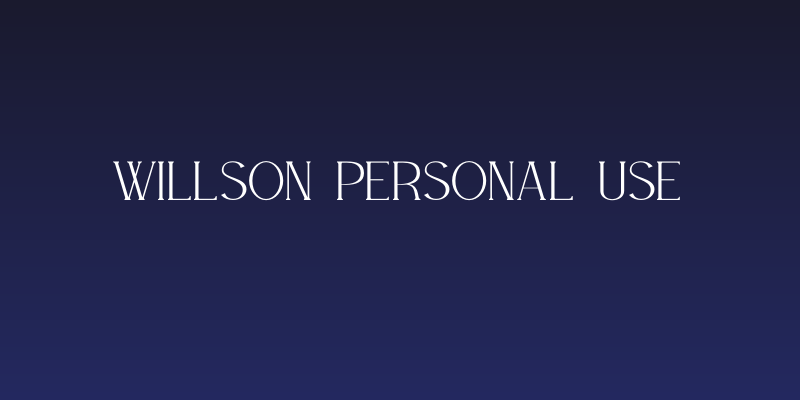 WILLSON Personal Use Social Header