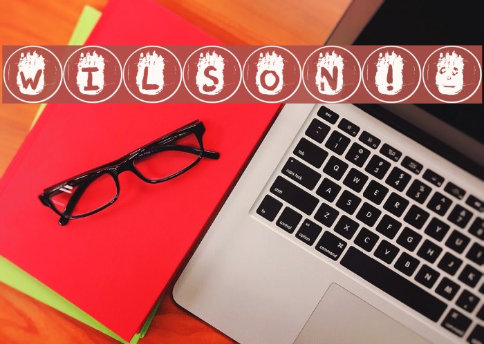 WILSON!* Font examples