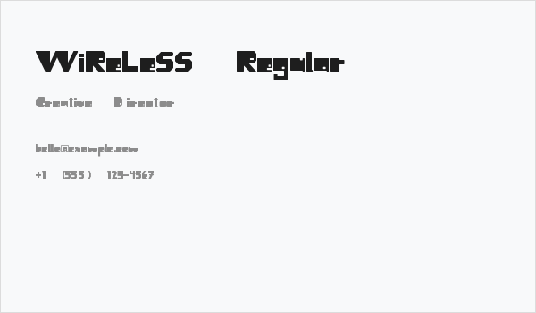 WiReLeSS Regular Business Card