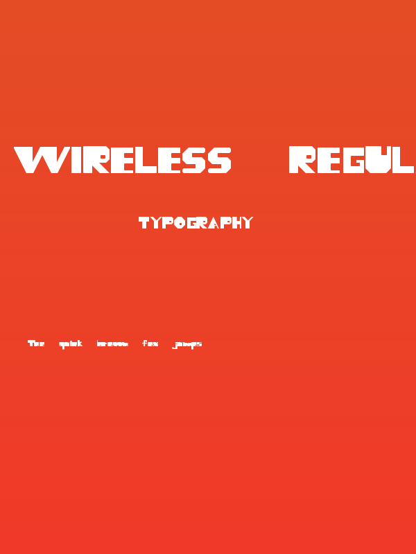 WiReLeSS Regular Poster