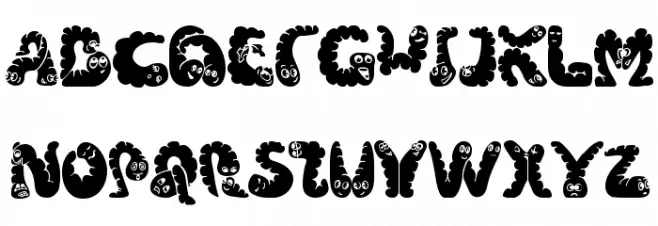 Wibbles Font UPPERCASE
