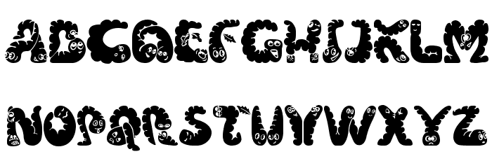 Wibbles Font LOWERCASE