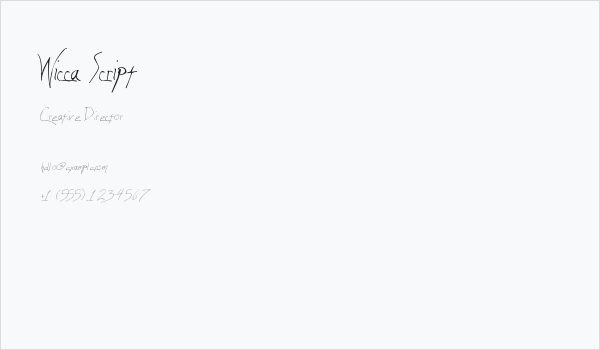 Wicca Script Business Card