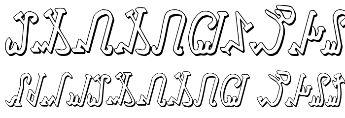 Wiccan Ways 3D Italic Font OTHER CHARS