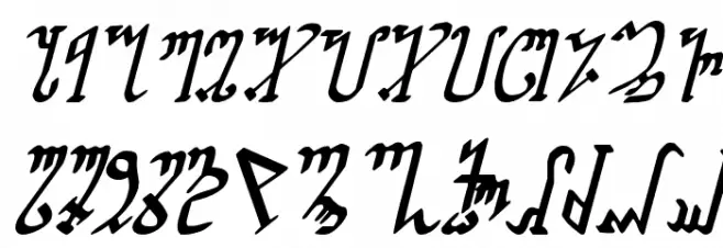 Wiccan Ways Italic फ़ॉन्ट लोअरकेस