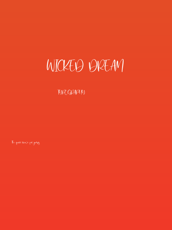 Wicked Dream Poster