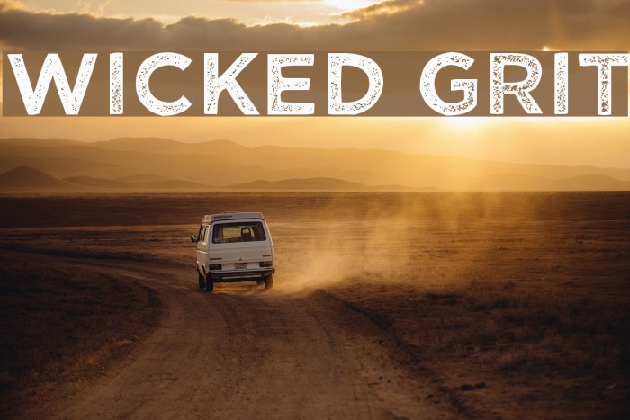 Wicked Grit Font examples