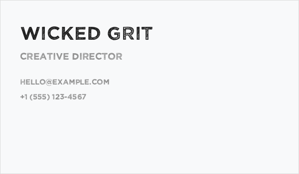 Wicked Grit Business Card