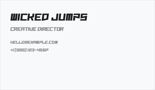Wicked Jumps Business Card