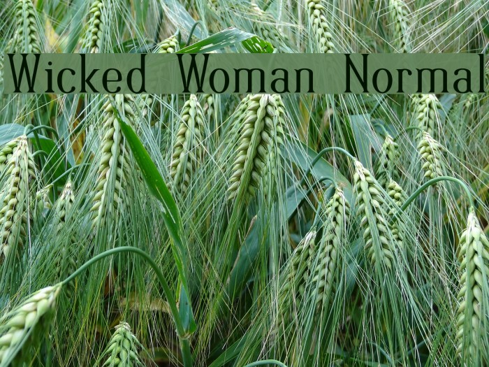 Wicked Woman Normal Caratteri examples