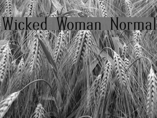 Wicked Woman Normal Font examples