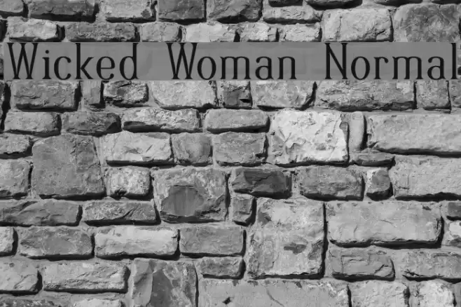 Wicked Woman Normal Font examples