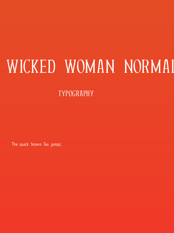 Wicked Woman Normal Poster