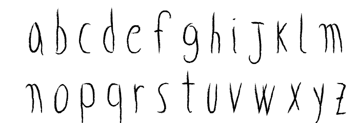 Wicked child Font LOWERCASE