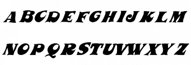 WickedSeventies Шрифта ВЕРХНИЙ