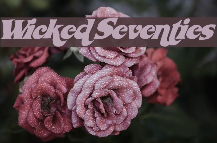 WickedSeventies Font examples