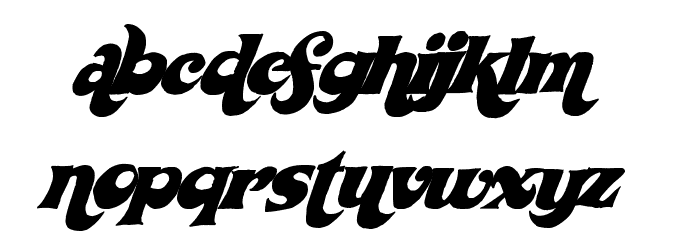 WickedSeventies Font LOWERCASE