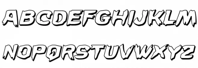 Wicker Man 3D Italic Fonte MAIÚSCULAS