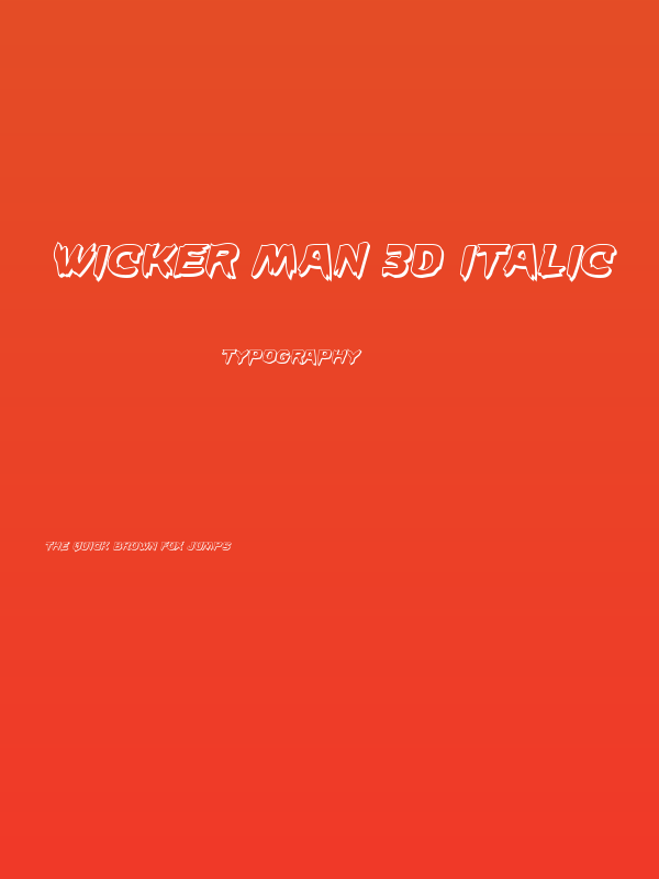 Wicker Man 3D Italic Poster