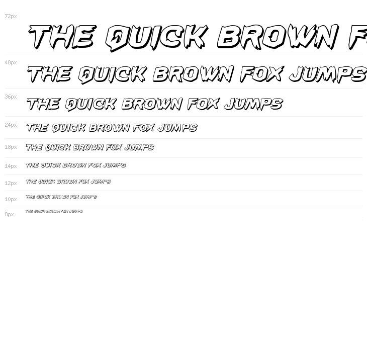 Wicker Man 3D Italic Waterfall