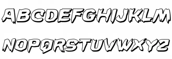 Wicker Man 3D Italic Fuentes MINÚSCULAS