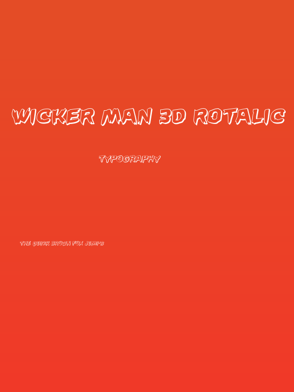 Wicker Man 3D Rotalic Poster