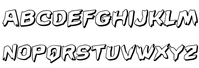 Wicker Man 3D Rotalic Font LOWERCASE