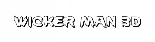 Wicker Man 3D  フリーフォントのダウンロード