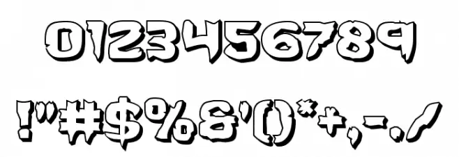 Wicker Man 3D Font OTHER CHARS