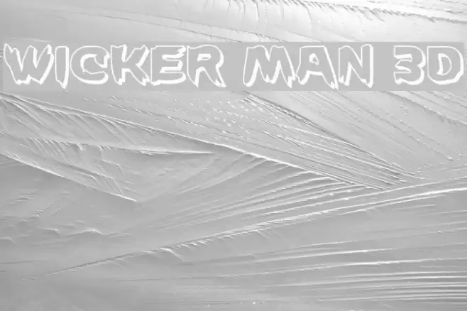 Wicker Man 3D Font examples