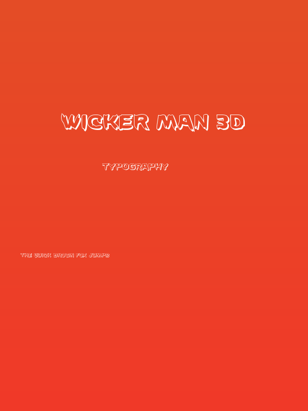 Wicker Man 3D Poster