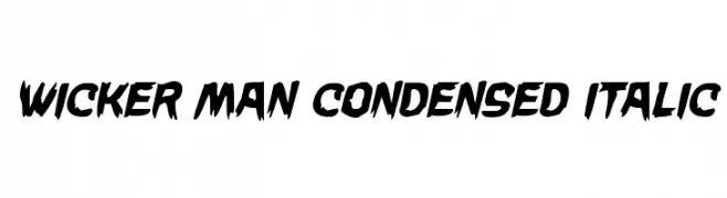 Wicker Man Condensed Italic 