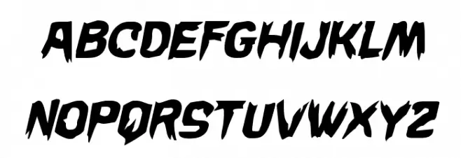 Wicker Man Condensed Italic Polices MAJUSCULES