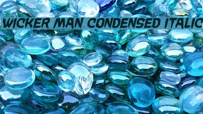 Wicker Man Condensed Italic Example 1