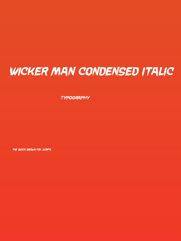Wicker Man Condensed Italic Poster