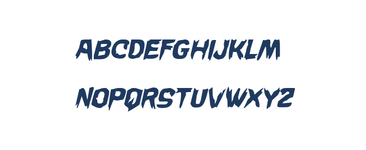 Wicker Man Condensed Italic Lowercase