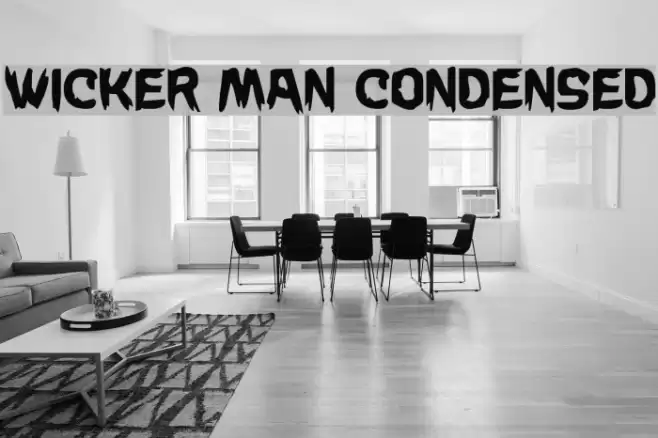 Wicker Man Condensed Font examples