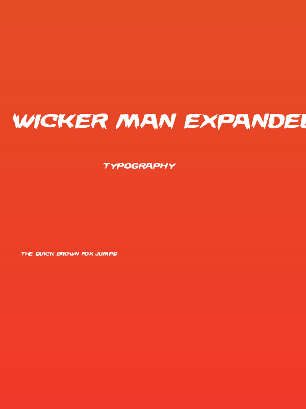 Wicker Man Expanded Italic Poster