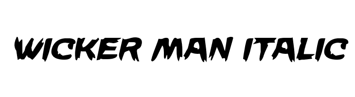 Wicker Man Italic  フリーフォントのダウンロード