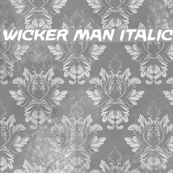 Wicker Man Italic Font examples
