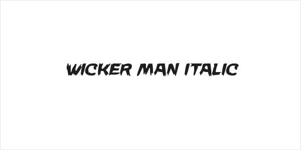 Wicker Man Italic Logo