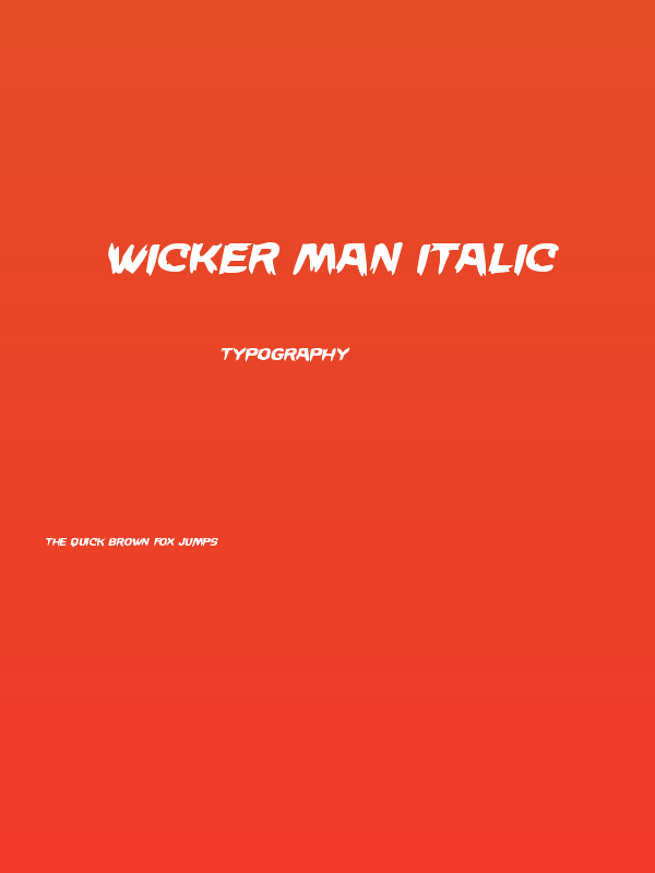 Wicker Man Italic Poster