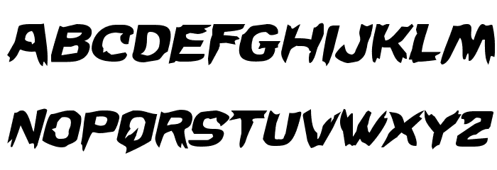 Wicker Man Italic Font LOWERCASE