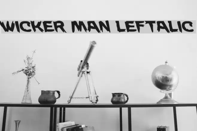 Wicker Man Leftalic Font examples