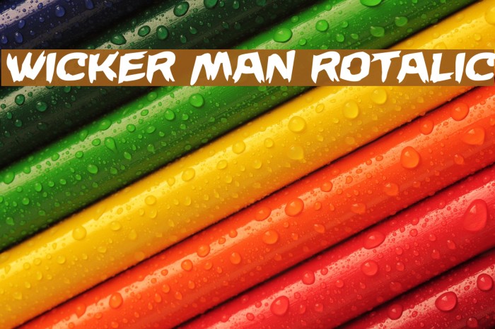 Wicker Man Rotalic Font examples
