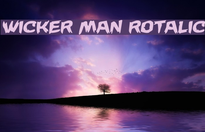 Wicker Man Rotalic Font examples