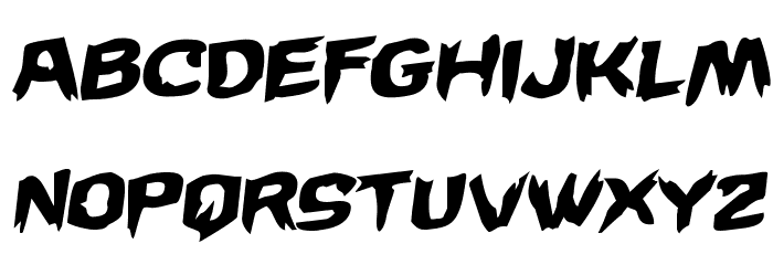 Wicker Man Rotalic Font LOWERCASE