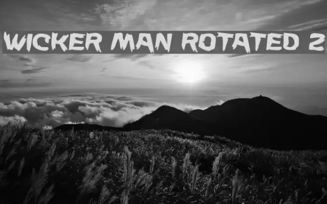 Wicker Man Rotated 2 Font examples